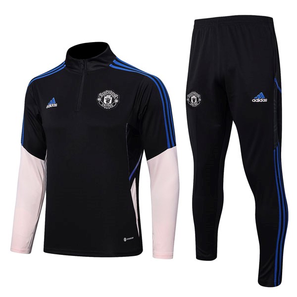 Sudadera De Training Manchester United 2022 2023 Negro Rosa